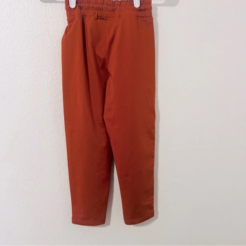 Gap Fit Boys Small Burnt Orange Track Jogger Set with Pockets and Drawstring EUC